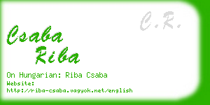 csaba riba business card